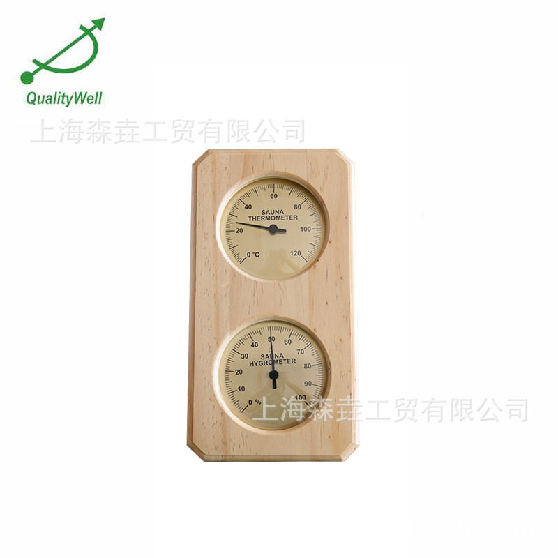 桑拿汗蒸房壁挂式家用温湿度计 原木色 机械式 SU-1-HC