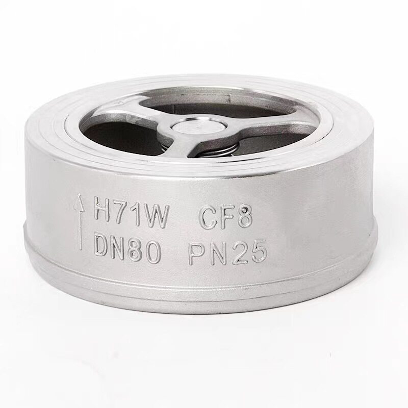 不锈钢对夹式止回阀304hH71W-16P/PN25单向阀门对夹DN50/2寸 4寸