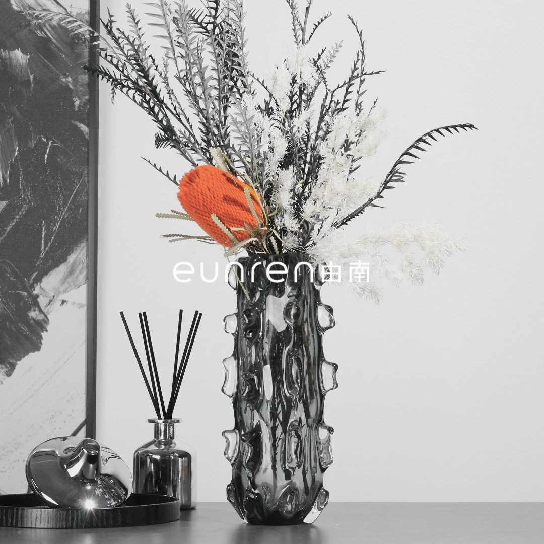 现代简约手工玻璃创意圆圈花瓶花器家居样板房客厅插花软装饰品,电子元器件市场,电线扎带/束线带,淘宝优惠券,粉丝福利购,淘宝优惠卷