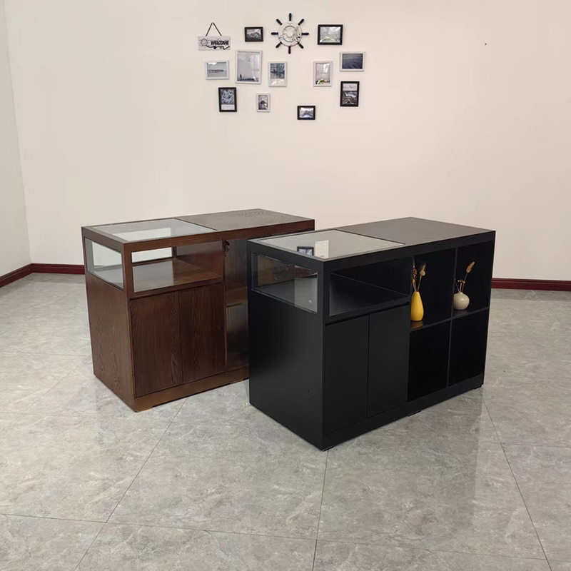 服装店烤漆中岛收银台展示柜