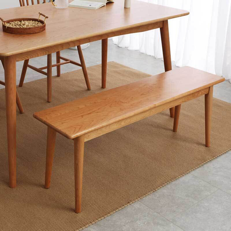 北欧简约全实木长凳 黑胡桃木长条凳现代原木餐桌 凳板凳玄关凳