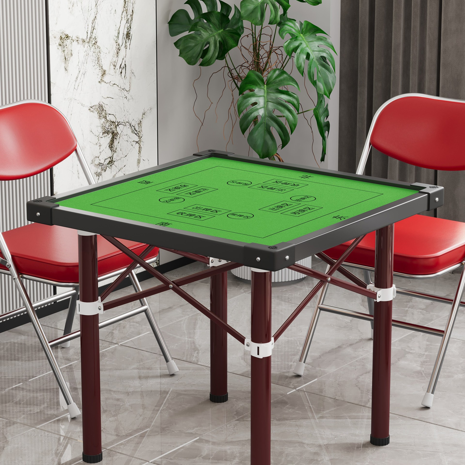 麻将桌家用折叠小型手搓四方桌简易掼蛋桌棋牌打牌两用麻将桌面板