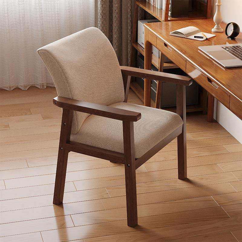 实木椅子靠背椅书房凳扶手书桌椅茶椅客厅餐椅久坐不累办公学