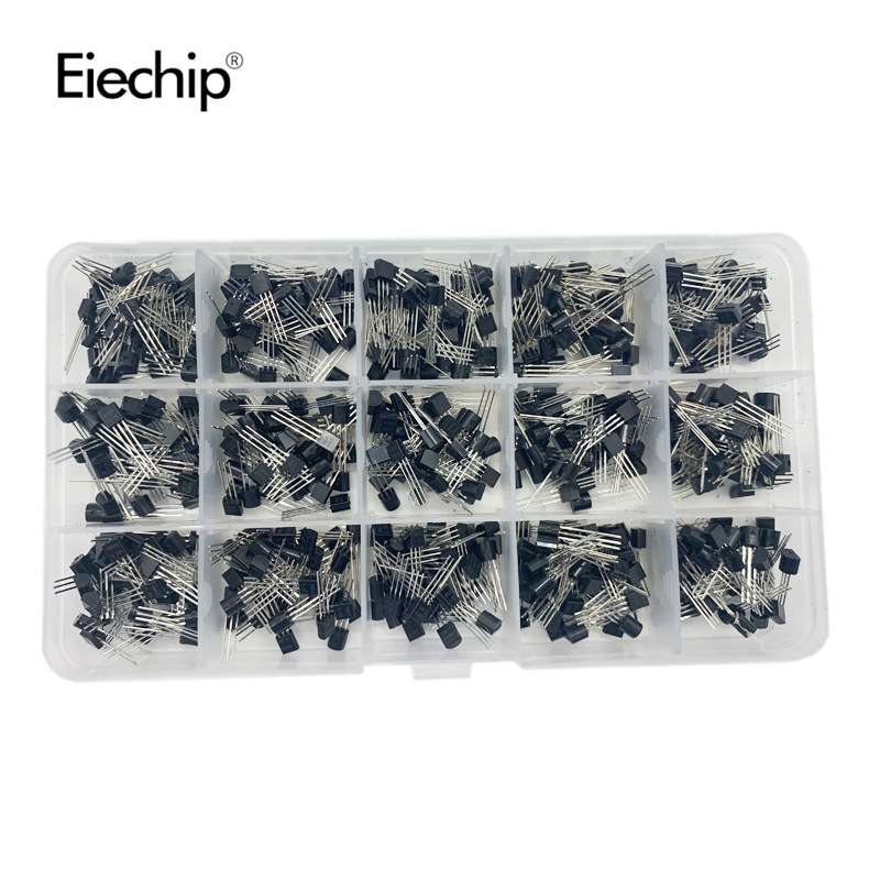 15种三极管 每种40只共600个 带15格盒 2N2222 S9018 TO-92晶体管