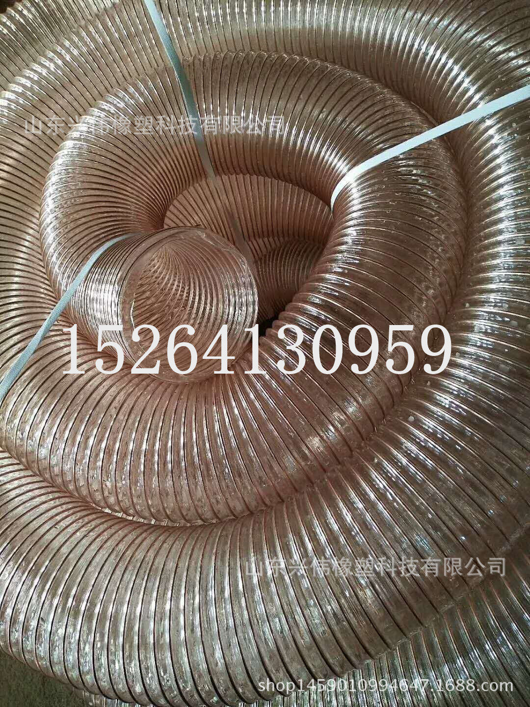 聚氨酯PU软管通风管 PU耐磨耐老化钢丝伸缩管木工雕刻机吸尘管