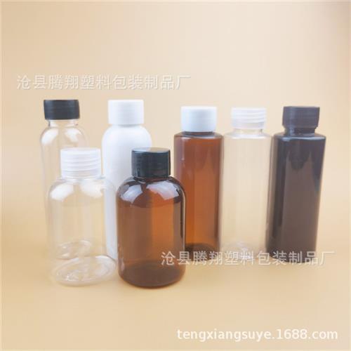 现货100 120ml透明液体瓶PET化妆品瓶旋盖精油爽肤水卸妆水分装瓶