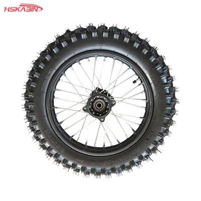越野摩托车小高赛阿波罗90/100-14寸内外轮胎1.85X14寸铁轮毂总成