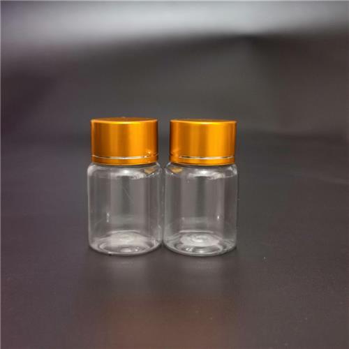 厂家现货 15ml 20ml透明塑料瓶 pet大口瓶 金属盖广口瓶