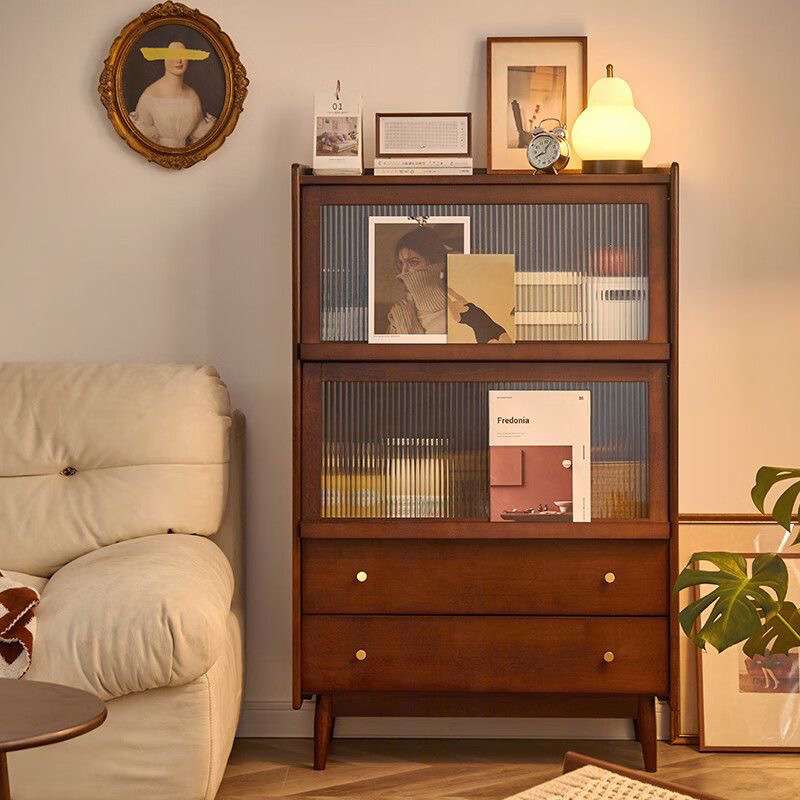 现代简约收纳家逸餐边实木电视柜北欧边柜客厅立柜酒柜斗柜储物柜