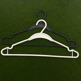 0服装厂用塑料衣架黑色挂衣架干洗店用防滑白色衣架无痕加厚不易
