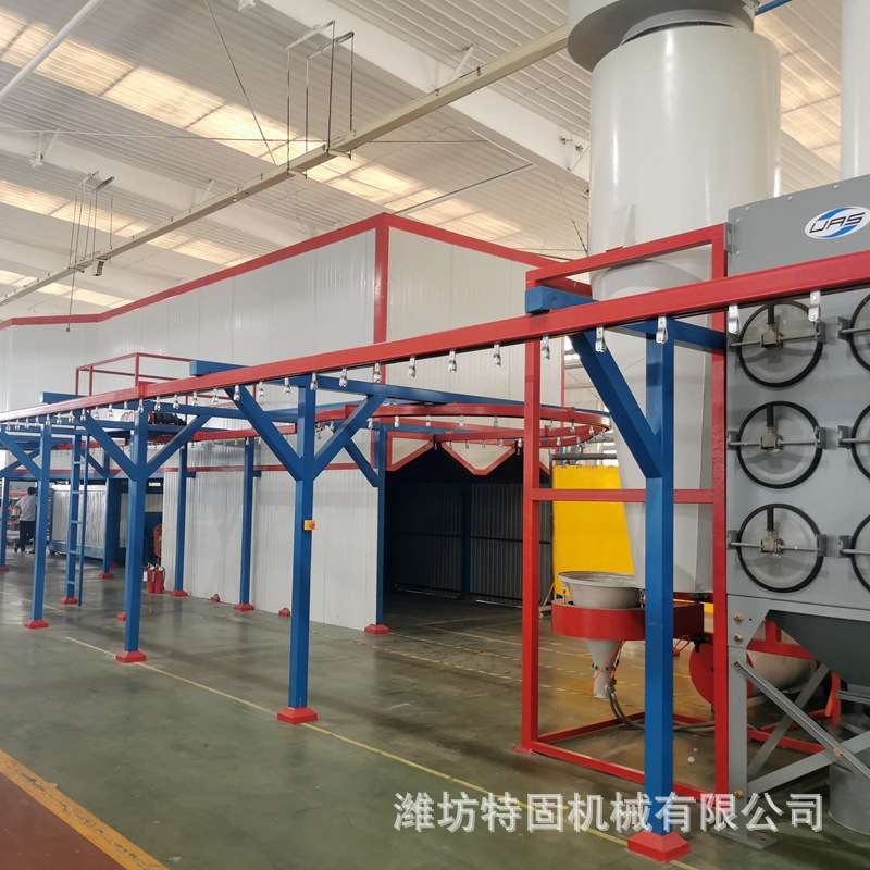 轨道悬挂式喷涂流水线自动静电喷涂设备 工业涂装喷漆喷粉流水线