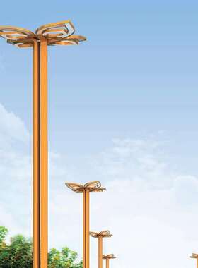 厂家供应城市组合照明灯黄色景观路灯LED灯6米8米可定 制
