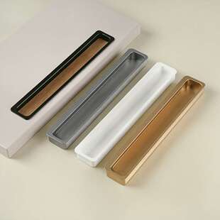 简约嵌入式衣柜门暗拉手隐形开槽暗扣橱柜移门把手推拉门带护角