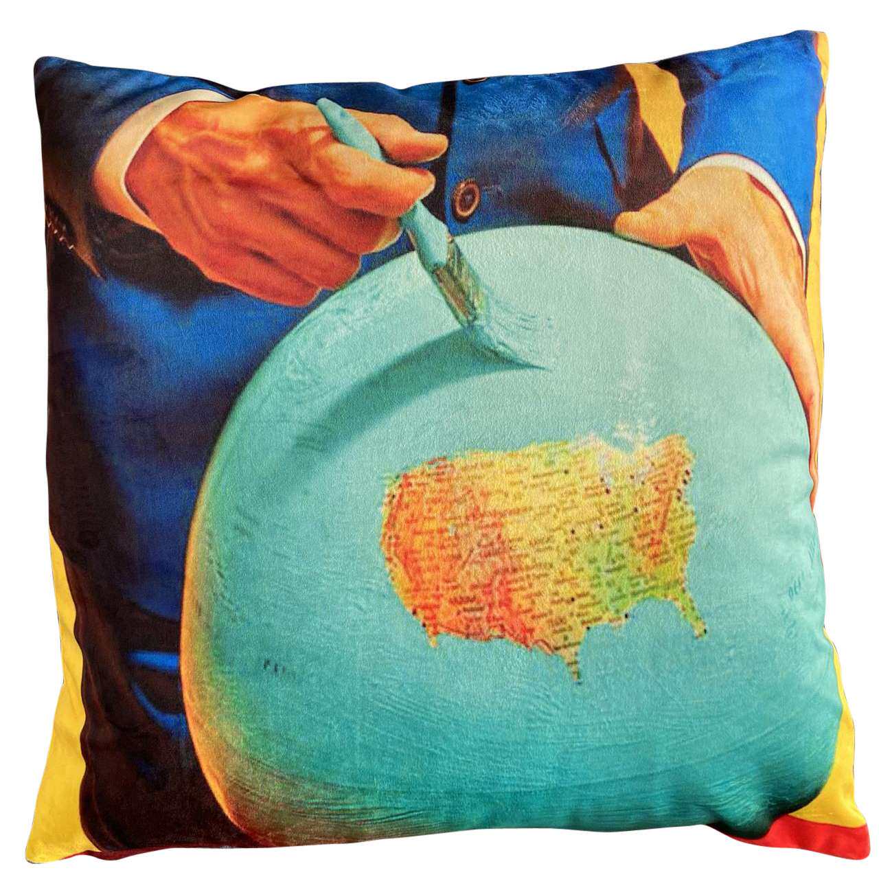 厂家直销意大利北欧轻奢短毛绒印花系列沙发抱枕装饰抱枕套