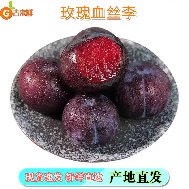 现货当季风味玫瑰血丝李大李子大果应季整箱脆李黑金刚黑布林包邮