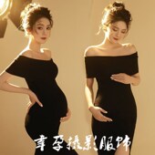 速发孕妇拍照服装 影楼主题复古摄美光影影肚孕妈针织艺术照唯大在