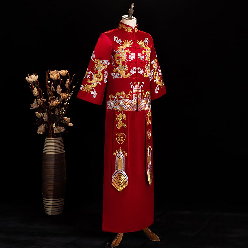 速发男士秀禾服中式男装秀禾服2025新款结婚礼服复古婚服新郎接亲