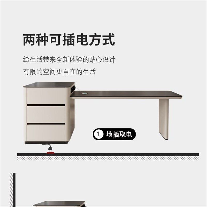 速发法式岛台现代餐桌一体家用小户型中岛伸缩多功能岩板导台餐桌