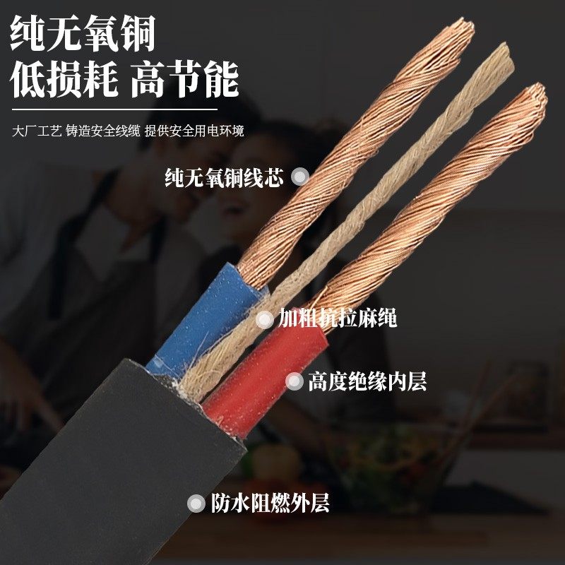 速发户外防冻电线电缆二国标纯铜2.5 4 1.5平方线芯套护线线软线