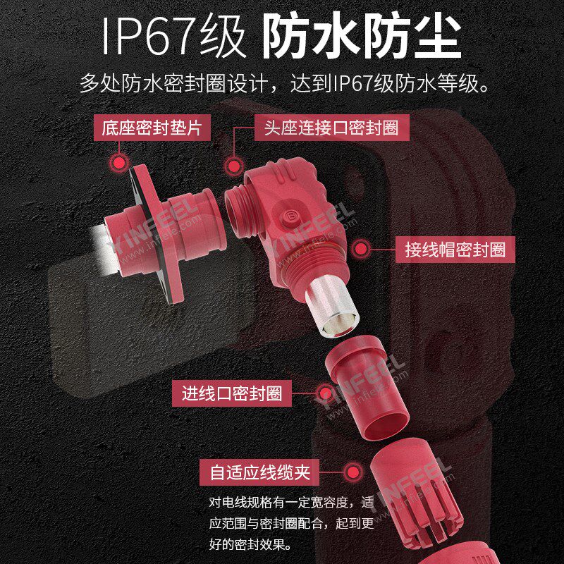速发6单芯储能快插25mm2连接器120A紫铜M6内螺纹大电流I7接线柱