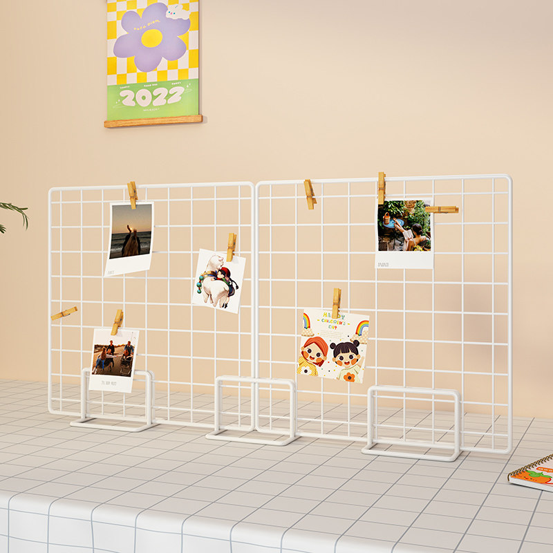 速发网格展示架桌面作品创环支架挂摊装饰品摆架办公室桌上照片网
