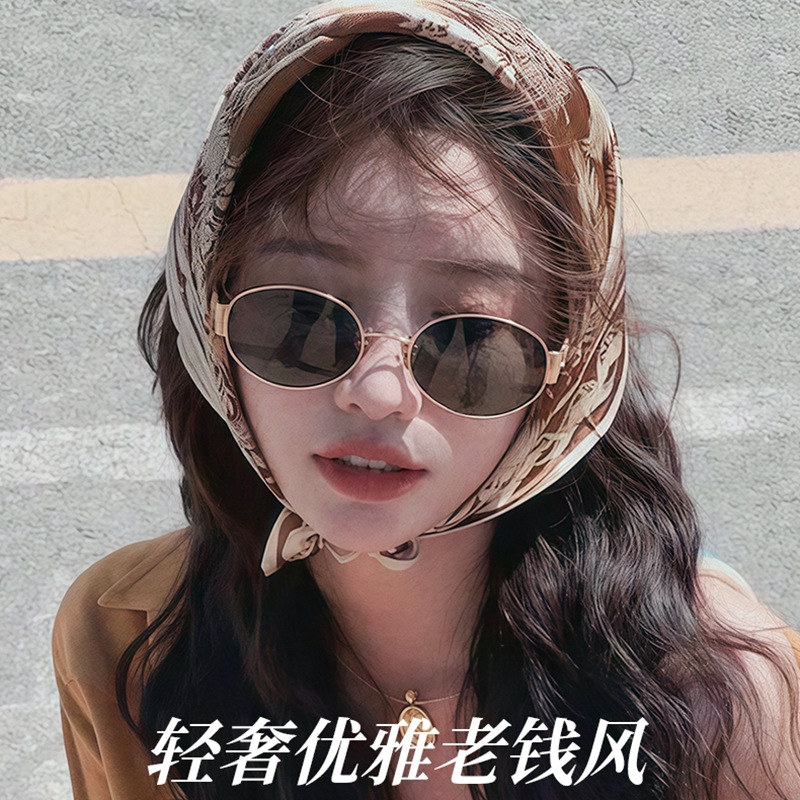 日本品质新款轻奢老钱风复古墨镜防晒紫外线开车眼镜男女高级感近
