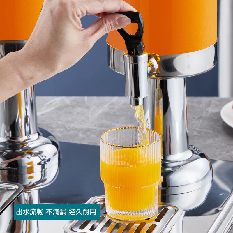 不锈钢自助餐果汁鼎商用酒店带龙头冷饮料机单头双头透明果汁桶