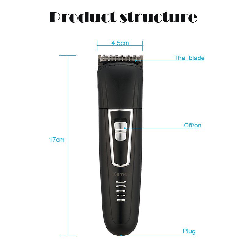 kemei 3 in 1 rechargeable hair trimmer men electric shaver c