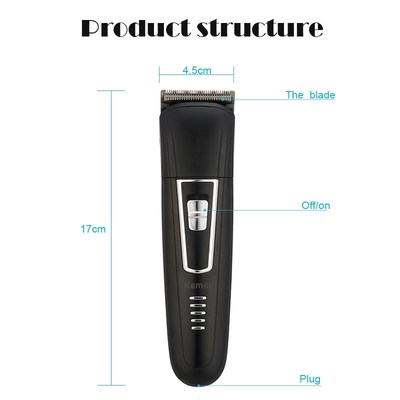 kemei 3 in 1 rechargeable hair trimmer men electric shaver c