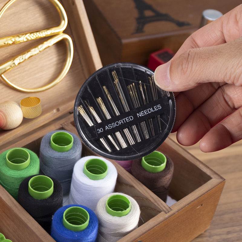 针线盒家用高档套装多功能收纳高级结婚嫁妆实木箱针线包阵线工具