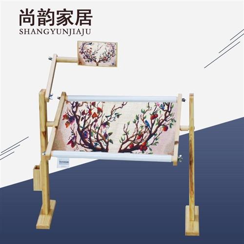 厂家实木绣花架十字绣架子绣布 床上可调台式苏绣绣架十字绣框架