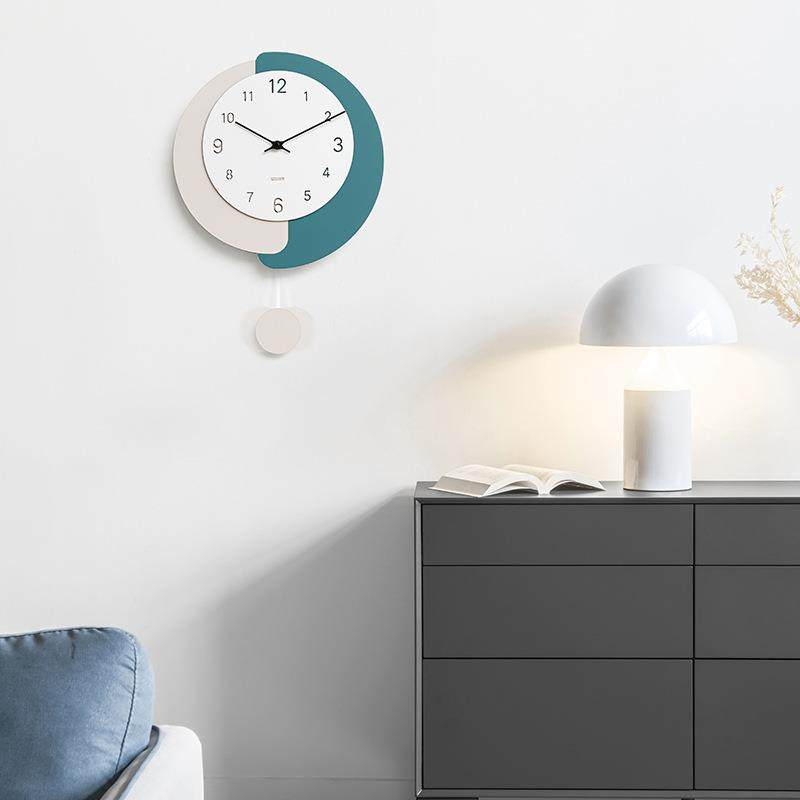 wozoom屋准免打孔北欧轻奢挂钟家用现代客厅时钟表简约2025新款