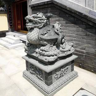 大理石四神兽龙龟玄武门口大号摆件瑞兽公司麒麟貔貅狮子大象石雕