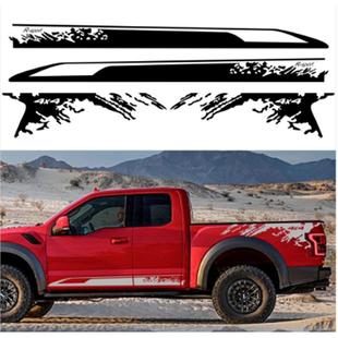 贴纸拉花贴A410 个性 适用于福特猛禽F 150侧裙车贴改装