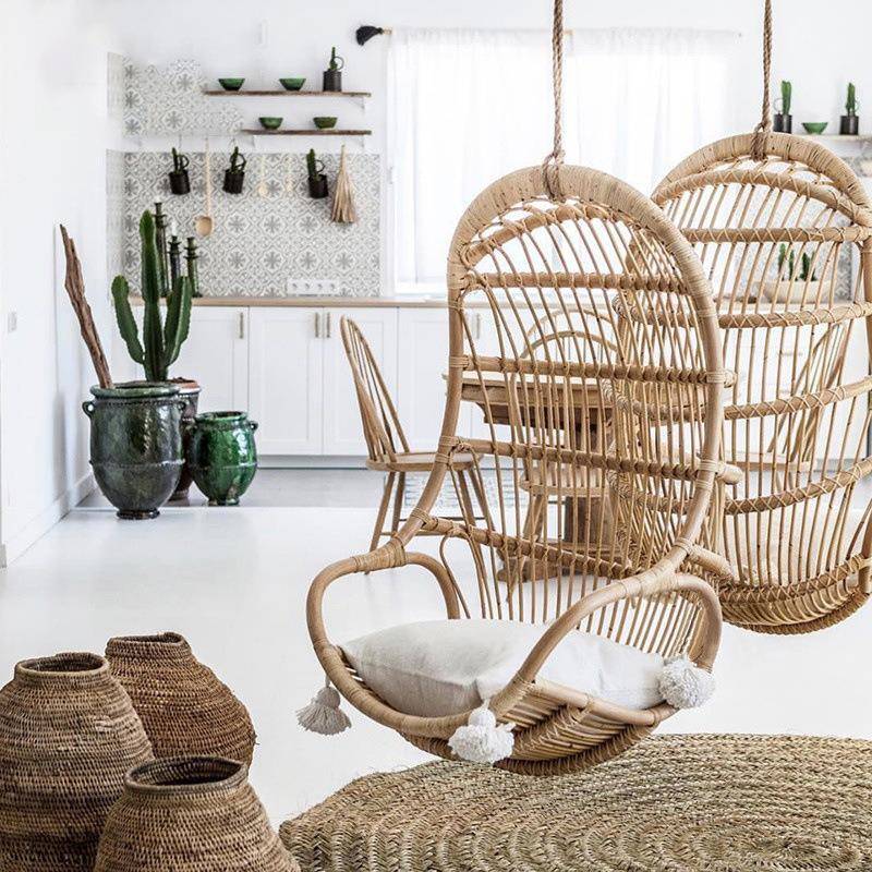 日式吊椅吊篮室内阳台摇篮椅秋千懒人家用网红民宿藤吊椅卧室少女