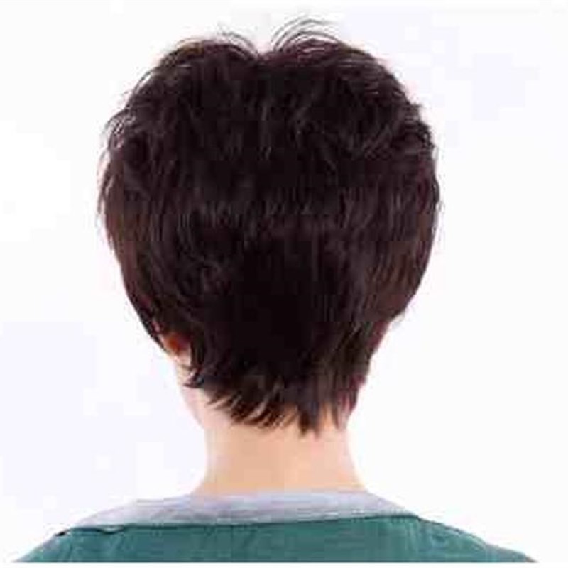 现货真发假发短发发型妈妈短卷发日常整顶假发
