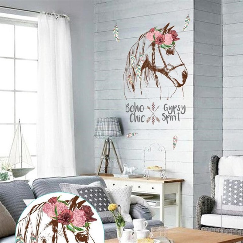 现货Horse Hd Persoality Wa stker Mural Removable  Room