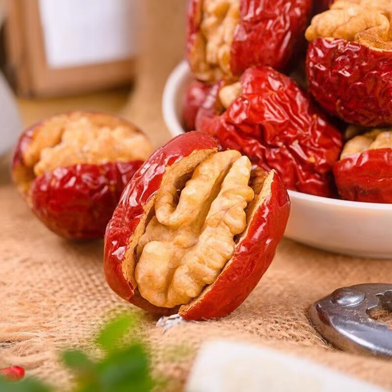 漠里香灰枣核桃仁蜜饯零食免洗开袋即食休闲小吃营养美味枣类制品