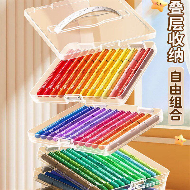 2025新款锐牌直液式丙烯马克笔24色水彩笔画画笔彩色小学生美术专