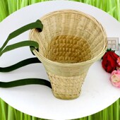 纯手工编织竹编背篼大人竹蔑背篓背框收纳筐舞蹈道具小背篼夹背儿