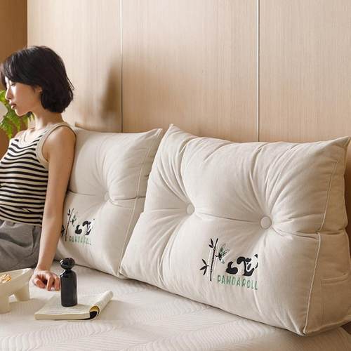 三角床头靠垫双人大靠背软包靠枕床上护腰枕沙发榻榻米组合可拆洗