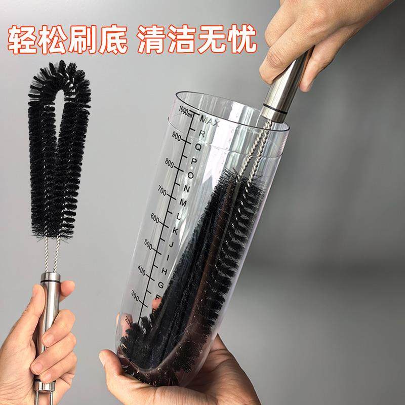 摇冰杯不锈钢柄刷子破壁机豆浆机杯子加粗清洁刷厨房用刷多功能刷