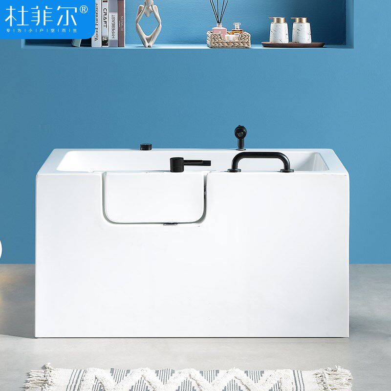 步入式老年人半开门小户型浴缸无障碍冲浪按摩家用开门坐式扶手