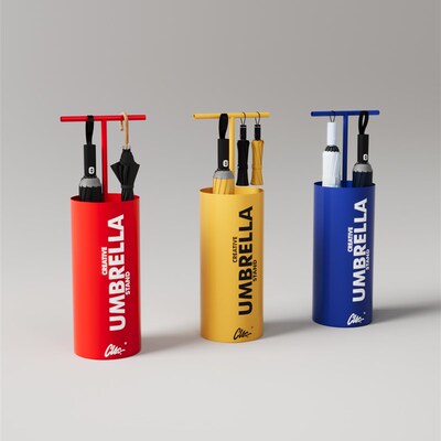 CLSC雨伞架家用收纳伞架多巴胺风阳台可移动雨伞收纳创意铁艺伞架