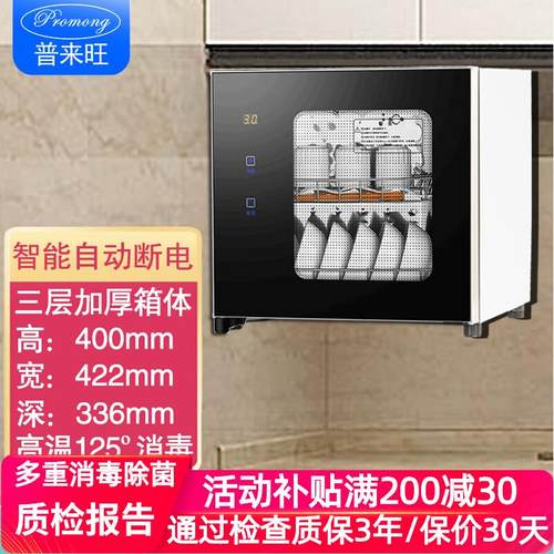 普来旺碗筷消毒柜高温壁挂式家用餐具茶杯单门台式小型厨房碗柜