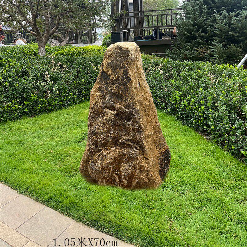 景观石设计假山庭院自然石刻字园林小区别墅风景区绿化造景山水组