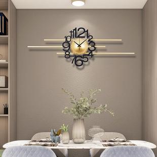 石英钟表 饰轻奢网红创意家用时尚 时钟挂钟客厅轻奢2024新款 挂墙装