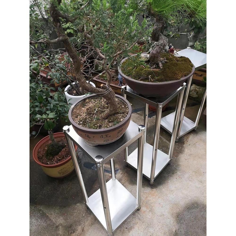 带轮子的不锈钢花架阳台室外多层铁制花架客厅盆景室外庭院可拆卸