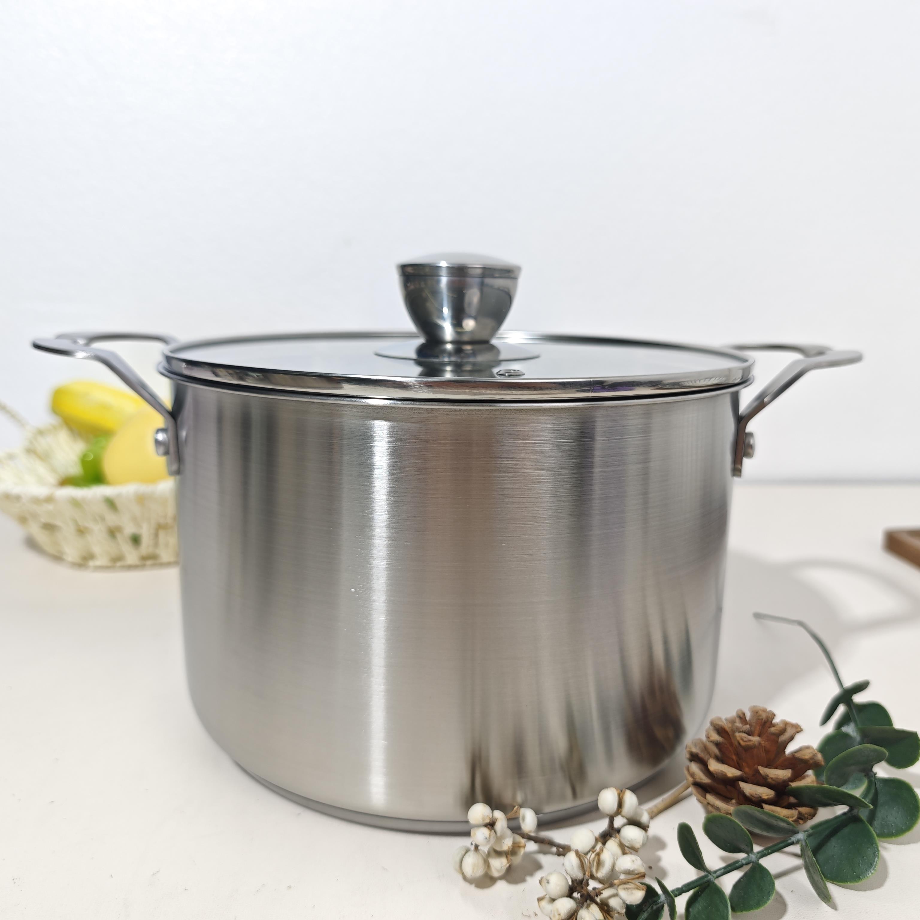 工厂尾货18/10不锈钢汤锅炖锅焖锅22cm4.5L面条锅粥锅卤水饺子锅