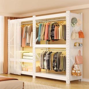 货架衣柜简易组装 钢制挂衣架 卧室房间衣帽间置物架收纳架子开放式